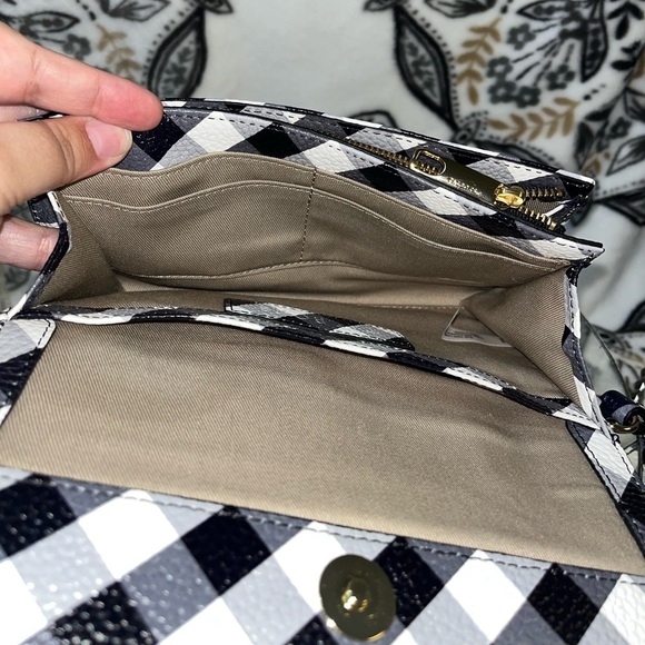 Talbots Women’s Gingham Leather Wristlet Wallet - Picture 11 of 15